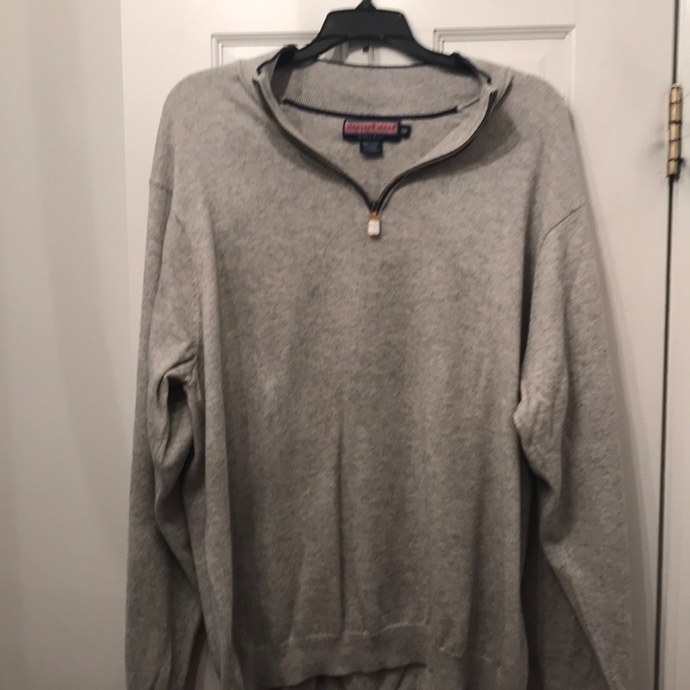 Vineyard Vines 1/4 Zip Sweater Grey XXL